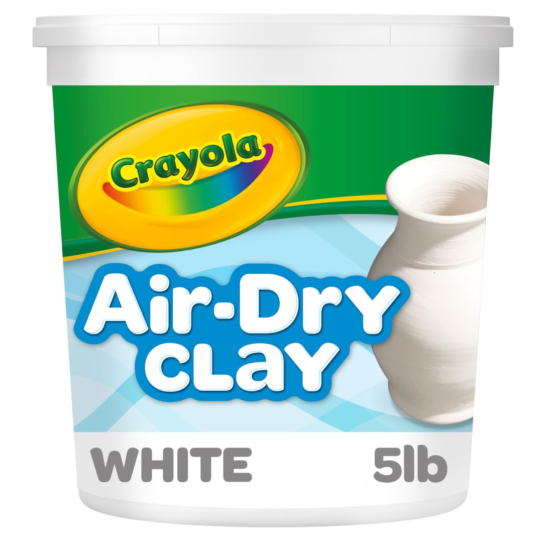 Crayola Air Dry Clay (5lbs) for Kids, White Modeling Bulk Craft Supplies [Amazon Exclusive]
