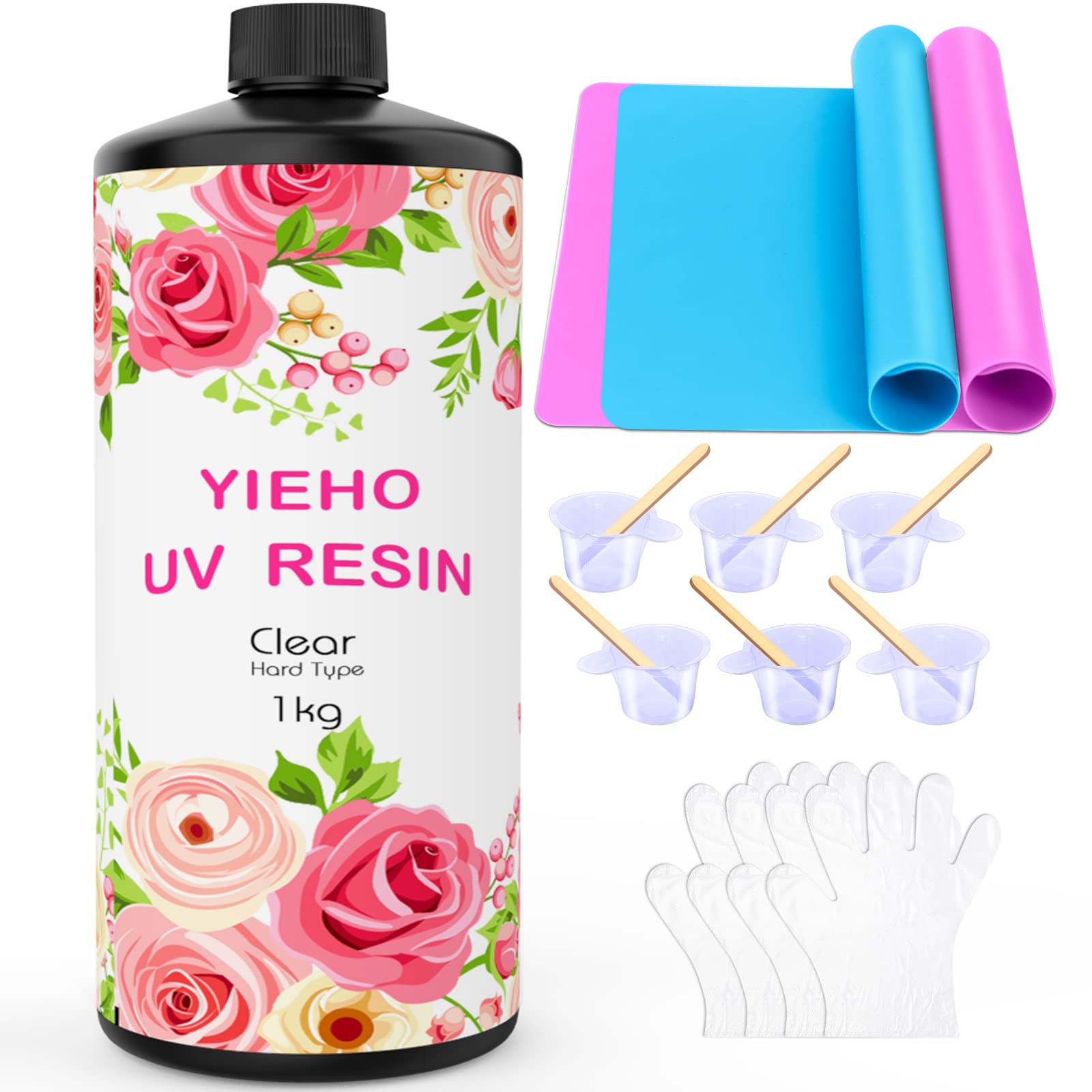 Crystal Clear 1KG UV Resin for Fast Curing Craft Jewelry Making